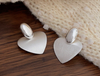 Brushed Love Earrings | Brushed Heart Earrings | CHY